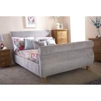 Chicago Upholstered Sleigh Bed Double