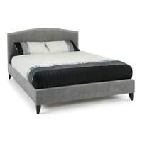 charlotte double fabric bed steel ebony feet