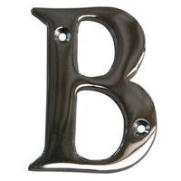 chrome effect chrome 100mm house letter b