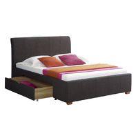 Charcoal Amadora Fabric Bed with Draw - King