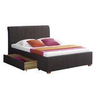 charcoal amadora fabric bed with draw king