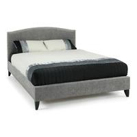 charlotte superking fabric bed steel ebony feet