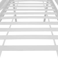 Children Loft Bed White Wood Frame With Slide Ladder