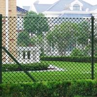 chain fence 2 7 x 49 2 green with posts all hardware