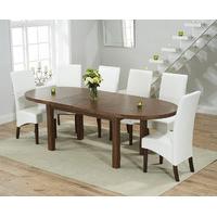 chelsea dark oak extending dining table with wng chairs