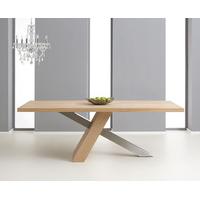 Chateau 180cm Oak and Metal Dining Table