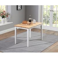 chiltern 115cm oak and white dining table