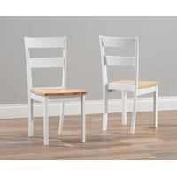 Chiltern Oak and White Dining Chairs (Pair)
