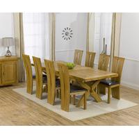 cheshire 200cm solid oak extending dining table with montreal chairs