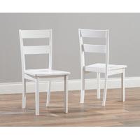 chiltern white dining chairs pair