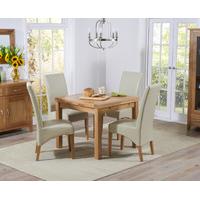 cheadle 90cm oak extending dining table with cannes chairs