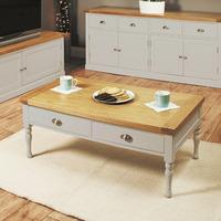 Chadwell Oak and Grey 4 Drawer Coffee Table