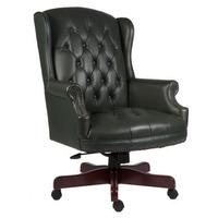 chairman green traditional leather executive chair