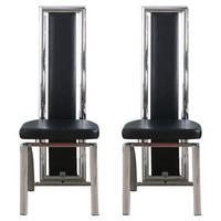 chicago black dining chairs in a pair