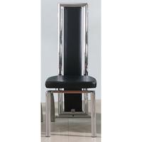 Chicago Dining Room Chair In Faux Leather With Chrome Legs