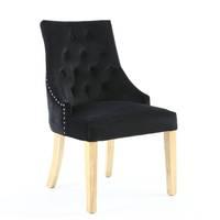 Chapleau Brushed Velvet Black Chairs