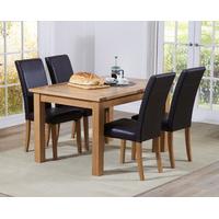 cheadle 130cm oak extending dining table with albany chairs