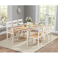 Chiltern 150cm Oak and Cream Dining Table and Chairs