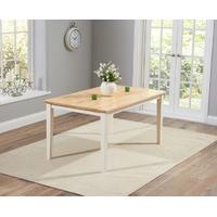 chiltern 150cm cream and oak dining table