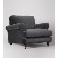 chiswick chair in granite deep velvet dark beech feet