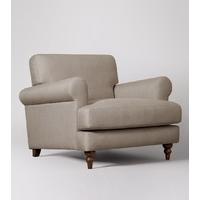 Chiswick Chair in Harbour Grey House Linen Blend, Dark Beech Feet