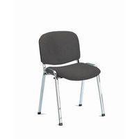 CHAIR CONFERENCE STACKABLE CHROME FRAME CHARCOAL PK4