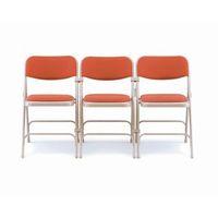 CHAIRS - STEEL FOLDING FULLY UPHOLSTERED RED