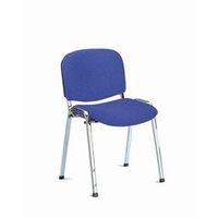 chair conference stackable chrome frame blue pk4