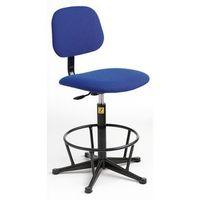 CHAIR - ANTI-STATIC - BLUE HIGH BASE WITH FOOT RING