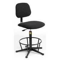 CHAIR - ANTI-STATIC - CHARCOAL HIGH BASE WITH FOOT RING