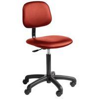CHAIR INDUSTRIAL 5 STAR BASE FABRIC WITH CASTORS RED