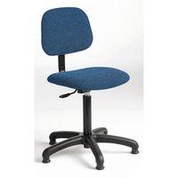 chair vinyl industrial blue low base