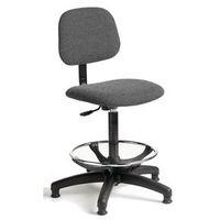 CHAIR INDUSTRIAL FABRIC HIGH BASE WITH FOOT RING CHARCOAL