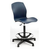 CHAIR - POLYPROPYLENE BLUE HIGH BASE WITH FOOT RING