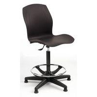 CHAIR POLYPROPYLENE BLACK HIGH BASE WITH FOOT RING