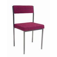 CHAIR - STEEL FRAMED, PK4 WITHOUT ARMS, BURGUNDY