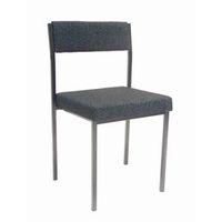 CHAIR - STEEL FRAMED, PK4 WITHOUT ARMS, CHARCOAL