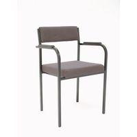 CHAIR - STEEL FRAMED, PK4 WITH ARMS, BLUE