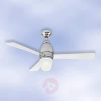 Chrome Renee ceiling fan with light