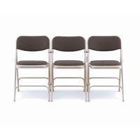 CHAIRS - STEEL FOLDING FULLY UPHOLSTERED BLACK