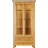 Charltons Bretagne Oak 2 Door Display Cabinet