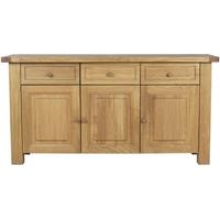 charltons bretagne oak 3 door 3 drawer sideboard