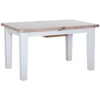 chalked oak and light grey dining table extending