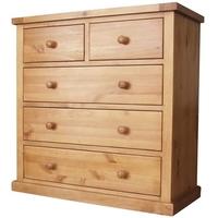 Chunky Pine 2+3 Chest of Drawer