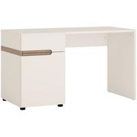 Chelsea White High Gloss Dressing Table with Truffle Oak Trim