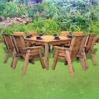 Charles Taylor Eight Seater Deluxe Square Table Set with Chairs