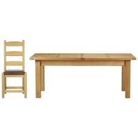 charltons bretagne oak dining set 200cm extending with 6 padded chairs