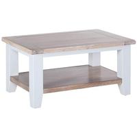 Chalked Oak and Light Grey Coffee Table - Rectangular