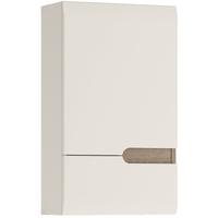 chelsea white high gloss wall cupboard with truffle oak trim 1 left ha ...