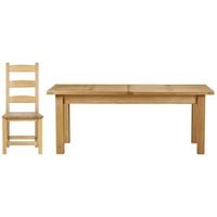 Charltons Bretagne Oak Dining Set - 200cm Extending with 6 Solid Seat Chairs